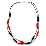 Kette, Rillenolive rot-schwarz