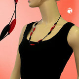 Kette, Rillenolive rot-schwarz