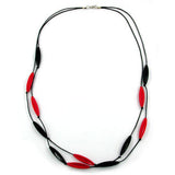 Kette, Rillenolive rot-schwarz