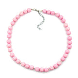 Kette, Barockperle rosa, silberfarbig