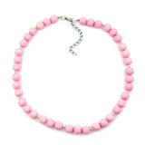Kette, Barockperle rosa, silberfarbig