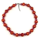 Kette, Perlen 18mm rost Facettenrad