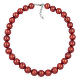 Kette, Perlen 16mm, rost-seide