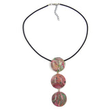 Kette, 3 Boutons rot-grün-weiß si