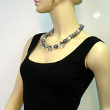 Kette, kristall-silber-grau