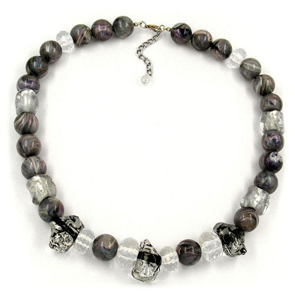 Kette, kristall-silber-grau