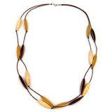 Kette, Rillenoliven, beige-braun