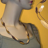 Kette, Rillenoliven, beige-braun