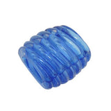 Tuchring 35x34x23mm Spirale Kunststoff blau-transparent glänzend