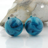 Clip, 18mm, türkis-blau-marmoriert