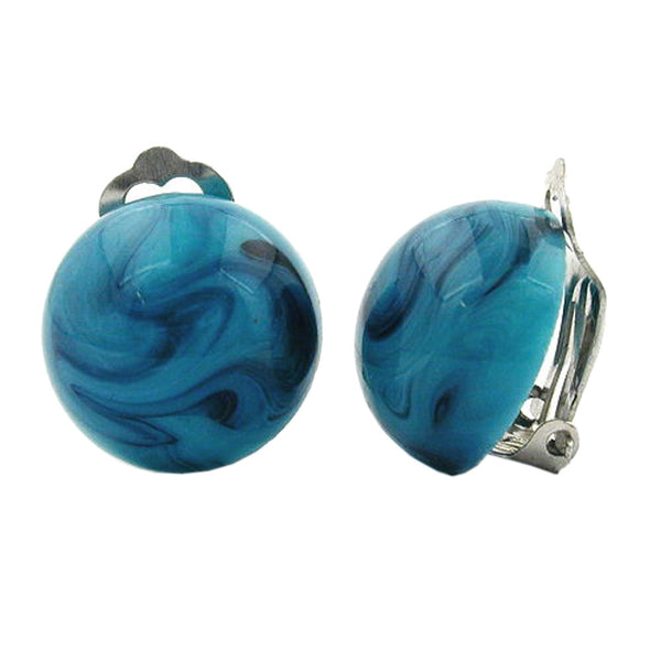 Clip, 18mm, türkis-blau-marmoriert