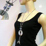 Kette, Ring grau-beige-marmoriert