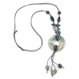 Kette, Ring grau-beige-marmoriert