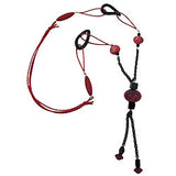 Kette, rot-marmoriert, schwarz