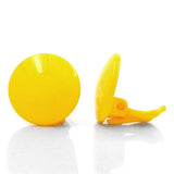 Clip, 20mm gelb glänzend, Vollplastik