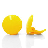 Clip, 20mm gelb glänzend, Vollplastik
