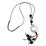 Kette, Knochenring chrom, schwarz