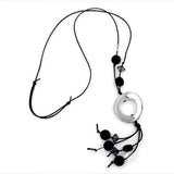 Kette, Knochenring chrom, schwarz
