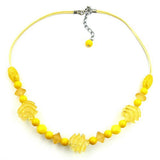 Kette, 3x Spiralperle gelb