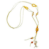 Kette, Schraubenperle gelb, ocker