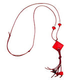 Kette, Viereck rot-transparent