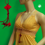 Kette, Viereck rot-transparent