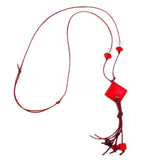 Kette, Viereck rot-transparent