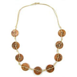 Kette, 9 Ringe, braun-marm