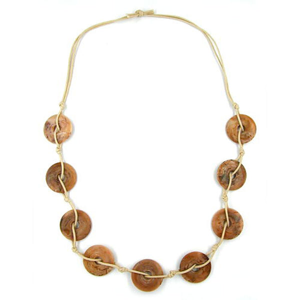 Kette, 9 Ringe, braun-marm