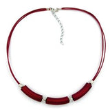 Kette, 3x Rillenwalze rot-metallic