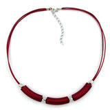 Kette, 3x Rillenwalze rot-metallic