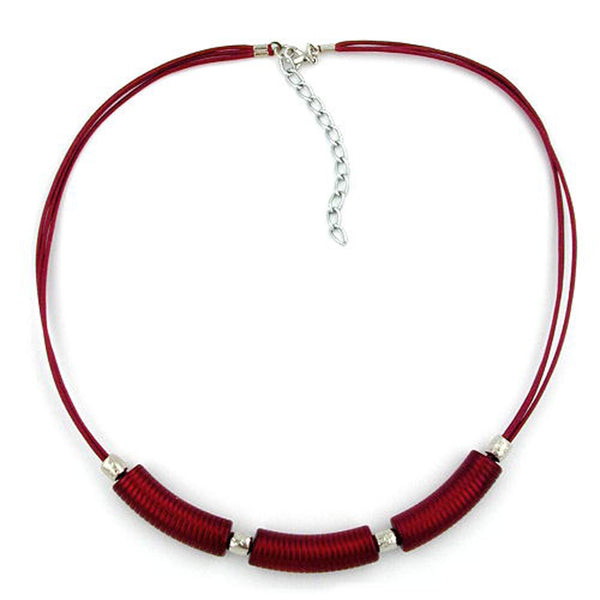 Kette, 3x Rillenwalze rot-metallic