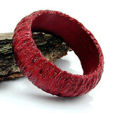 Armreif, Borke, 87x28mm rot-metallic