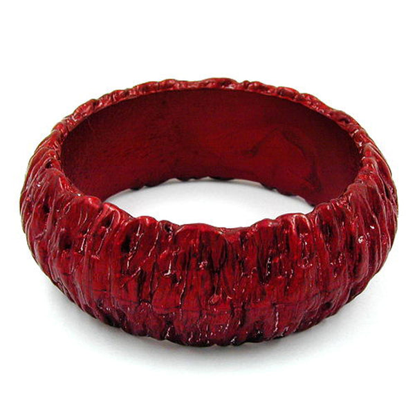 Armreif, Borke, 87x28mm rot-metallic