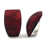 Clip, Trapez, rot-metallic-marmor-matt