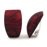 Clip, Trapez, rot-metallic-marmor-matt