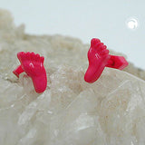 Stecker, kleine Füße pink, Vollplastik