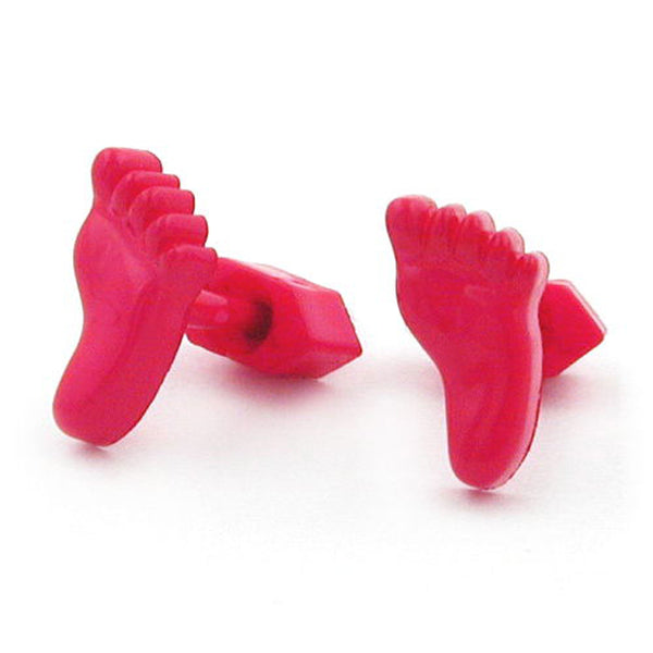 Stecker, kleine Füße pink, Vollplastik