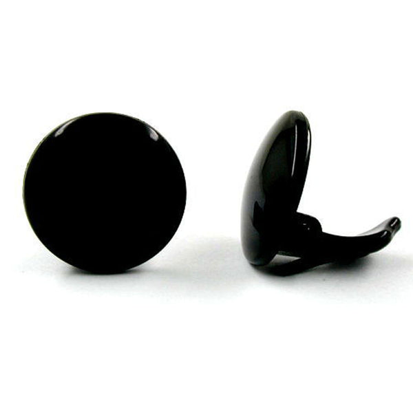 Clip, 20mm schwarz glänzend Vollplastik