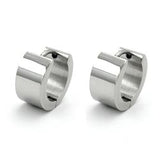Creole, 13x7mm, glänzend, Edelstahl