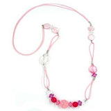 Kette, rosa-kristall, Facettenperle