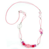 Kette, rosa-kristall, Facettenperle