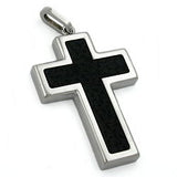 Anhänger, Kreuz mit Einlage, Edelstahl