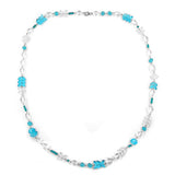 Kette, Glas, aqua kristal