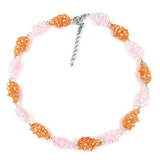 Kette, aprikot-rosé-silber