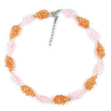 Kette, aprikot-rosé-silber