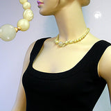 Kette, gelbton-gold, Perle kristal