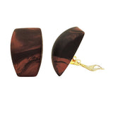 Clip, Trapez, braun-metallic marmor matt