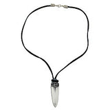 Kette 58x18mm Anhänger Kunststoff Spitze altsilberfarben Velourband schwarz 50cm