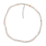 Kette, rosa Perlen unrund